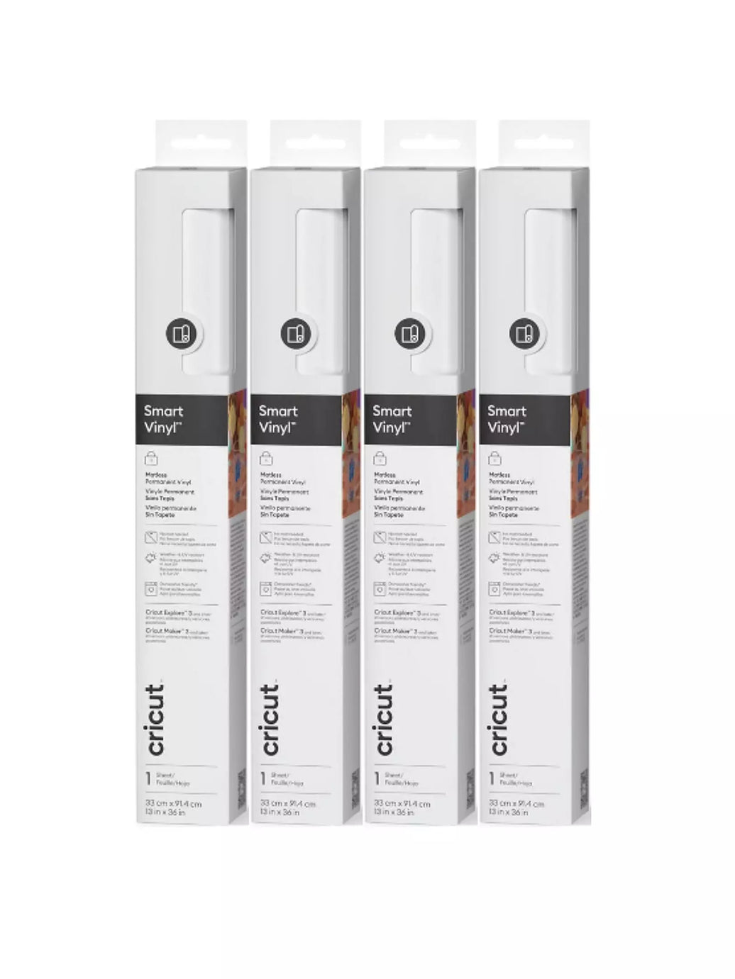 Cricut Smart Vinyl Permanent(Wht) 4 Pack