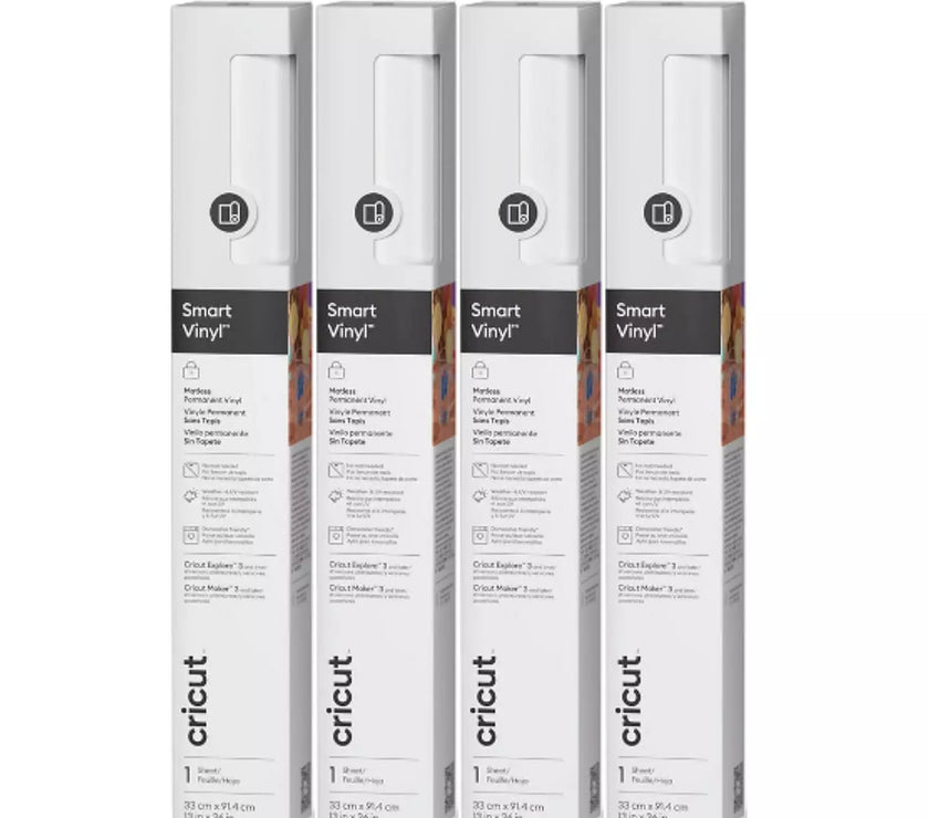 Cricut Smart Vinyl Permanent(Wht) 4 Pack