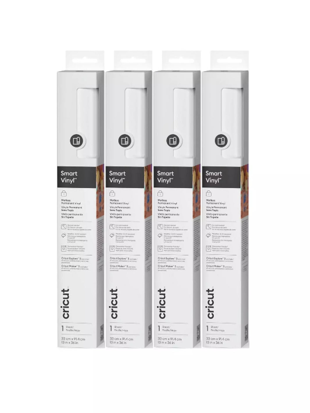 Cricut Smart Vinyl Permanent(Wht) 4 Pack