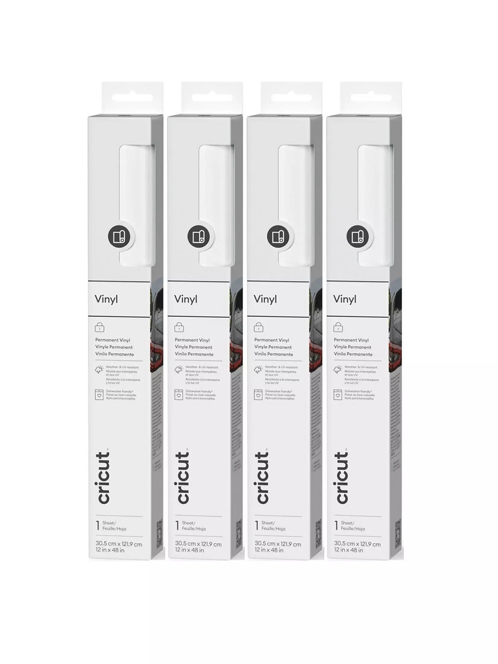 Cricut Permanent Vinyl White - 4 Pack