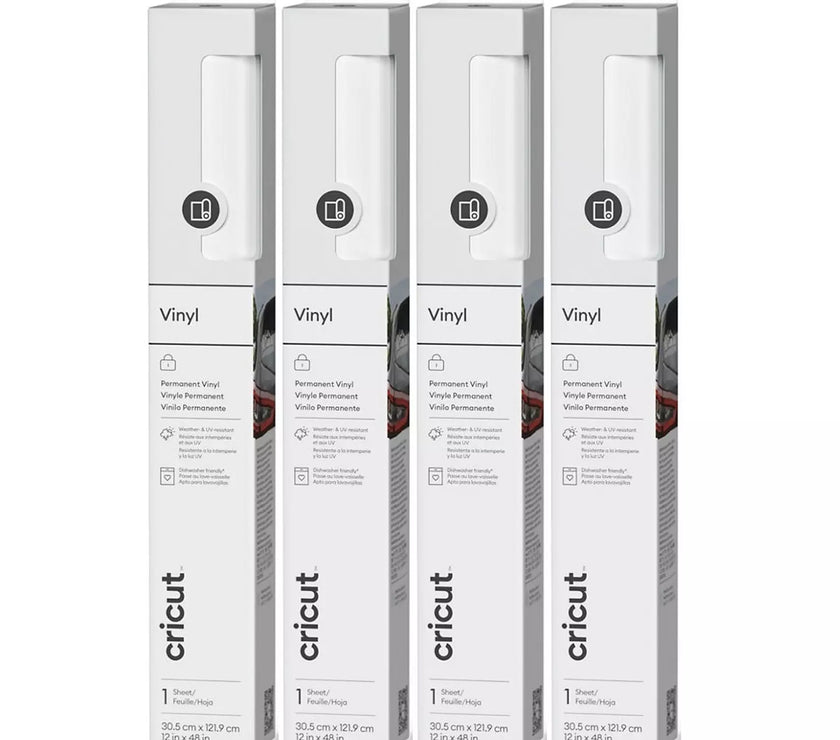 Cricut Permanent Vinyl White - 4 Pack