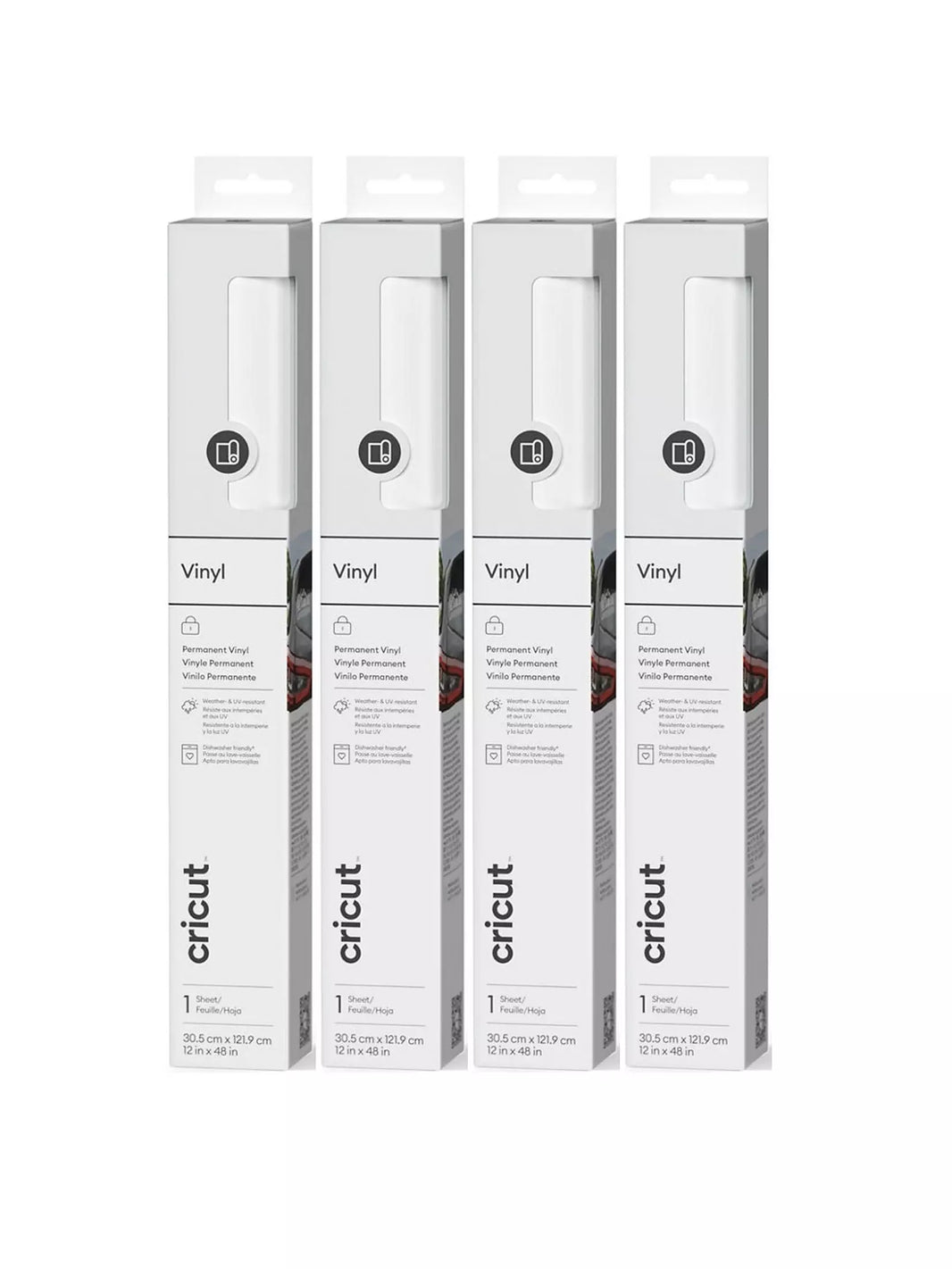 Cricut Permanent Vinyl White - 4 Pack