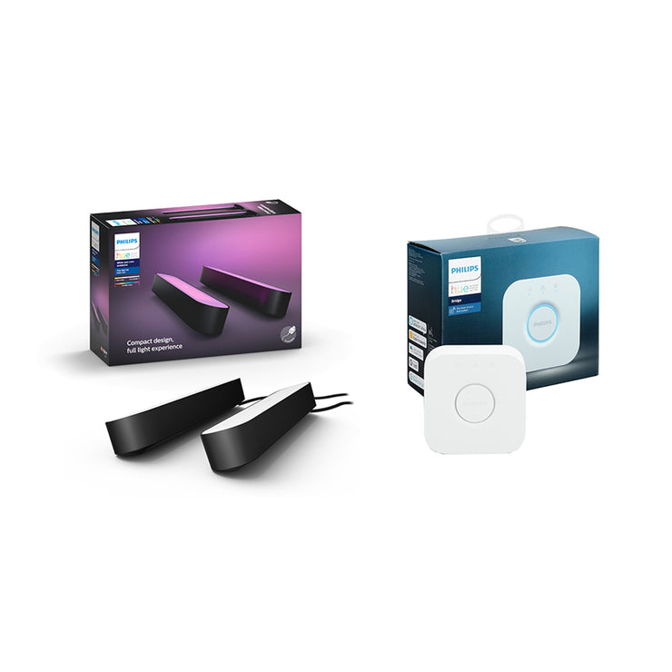 Philips Hue White And Colour Ambiance Play Light Bar Twin Pack And Bridge