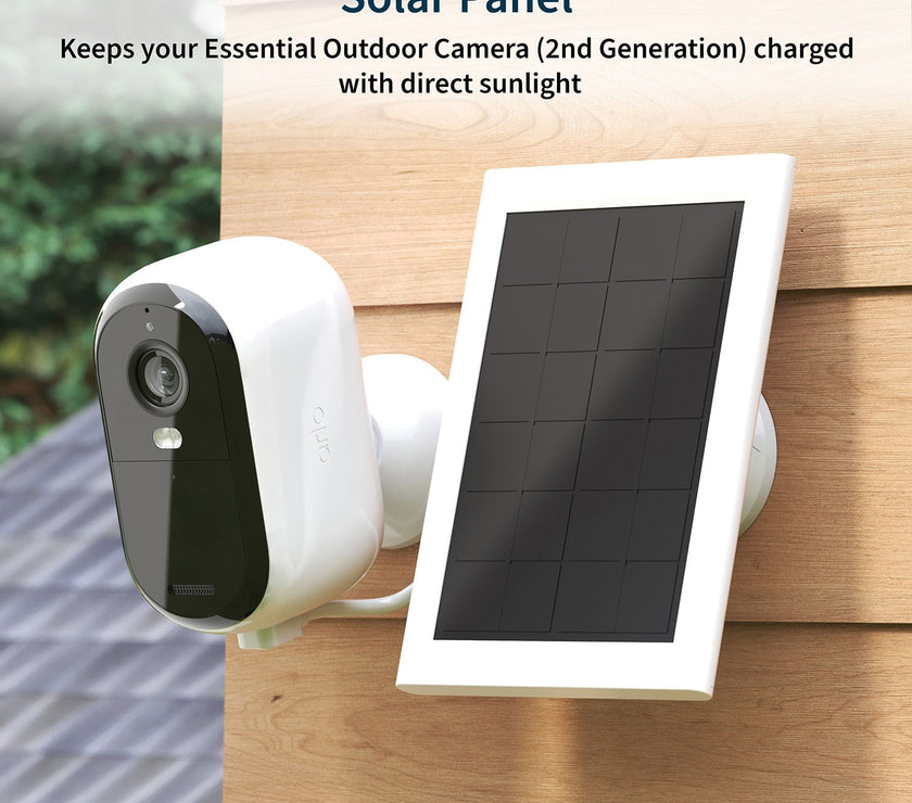 Arlo Essential 2K Outdoor Security Camera & Solar Panel, 3-pack