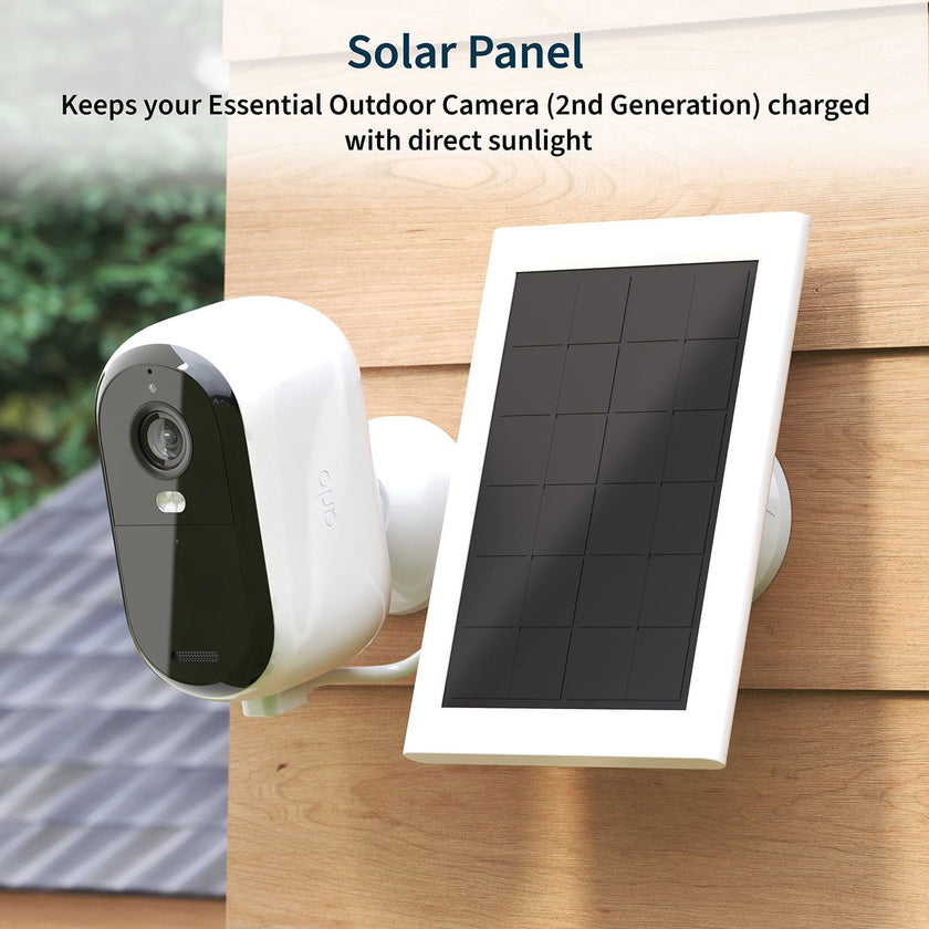 Arlo Essential 2K Outdoor Security Camera & Solar Panel, 3-pack