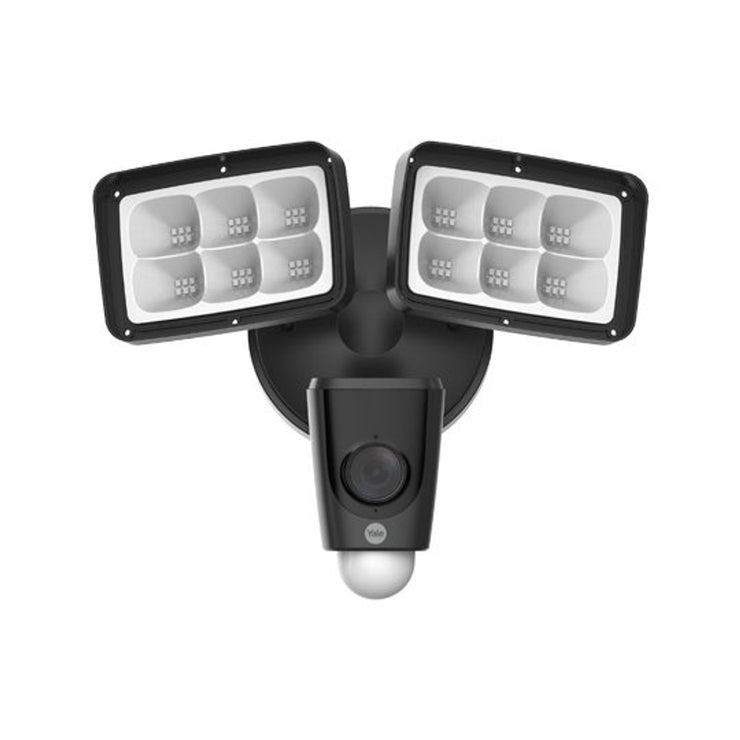 The Yale Floodlight Camera Has 1080 Full HD Video And Has A Built In 110db Siren It Is Weather Proof And Is Mains Powered We Do Reco