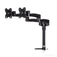 Articulating Dual Monitor Arm - Grommet / Desk Mount with Cable Management & Height Adjust