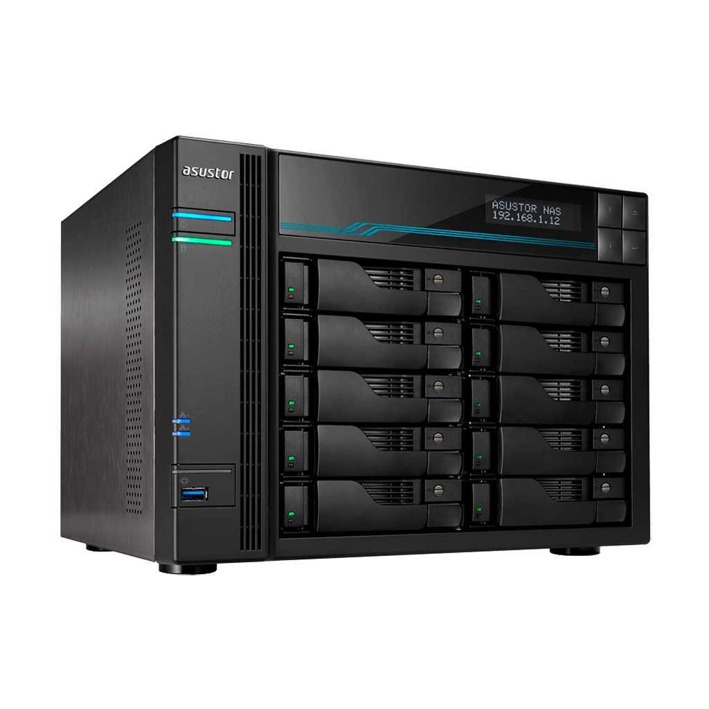 Asustor  AS5304T 4-Bay NAS Intel Celeron Quad-Core 4 GB SO-DIMM DDR4 2.5 GbE x 2 USB 3.2 Gen 1