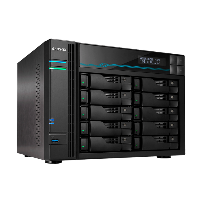 Asustor AS7110T 10 Bay NAS Intel 9th Xeon E-2224 3.5GHz Quad-core (Up to 4.6GHz) 8GB DDR4 2.5GbE