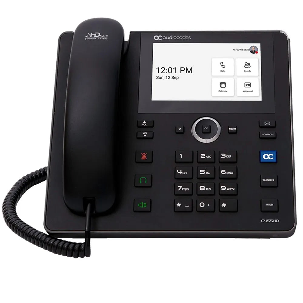 Audiocodes AUDIOCODES TEAMS C455HD-DBW IP PHONE BLK