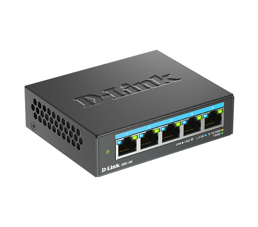 D-Link DMS-105-B 5-Port 2.5G Multi-Gigabit Desktop Switch