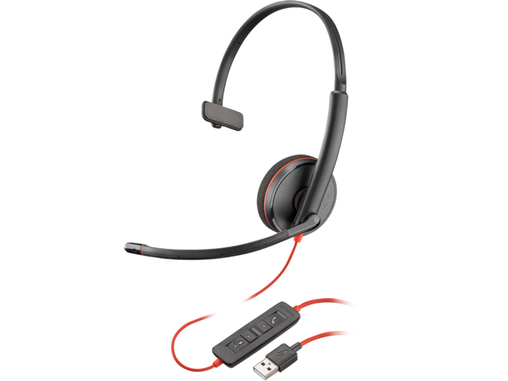 Poly Blackwire 3210 Monaural USB-A Headset (Bulk)