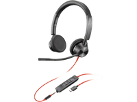 Poly Blackwire 3325 Stereo Teams USB-C +3.5mm Plug + USB-C/A Adapter
