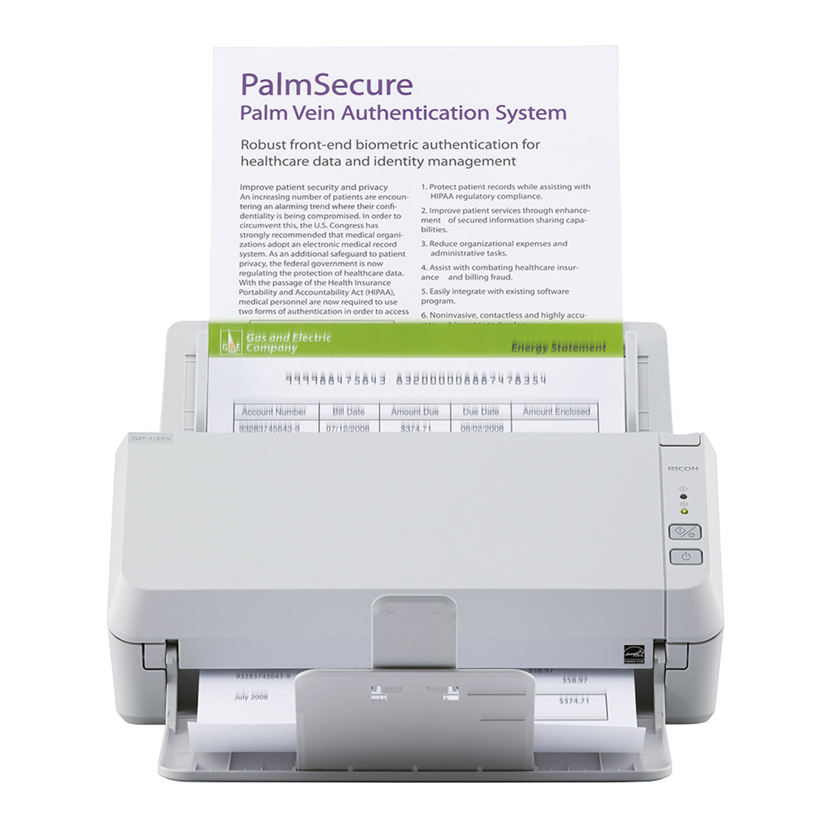 RICOH SP-1125N A4 Ethernet USB Scanner