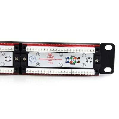 StarTech.com 24 Port 1U Cat6 Patch Panel