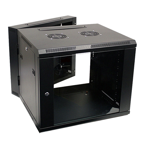 ALL-RACK 12U 550MM DEEP WALLBOX BLACK