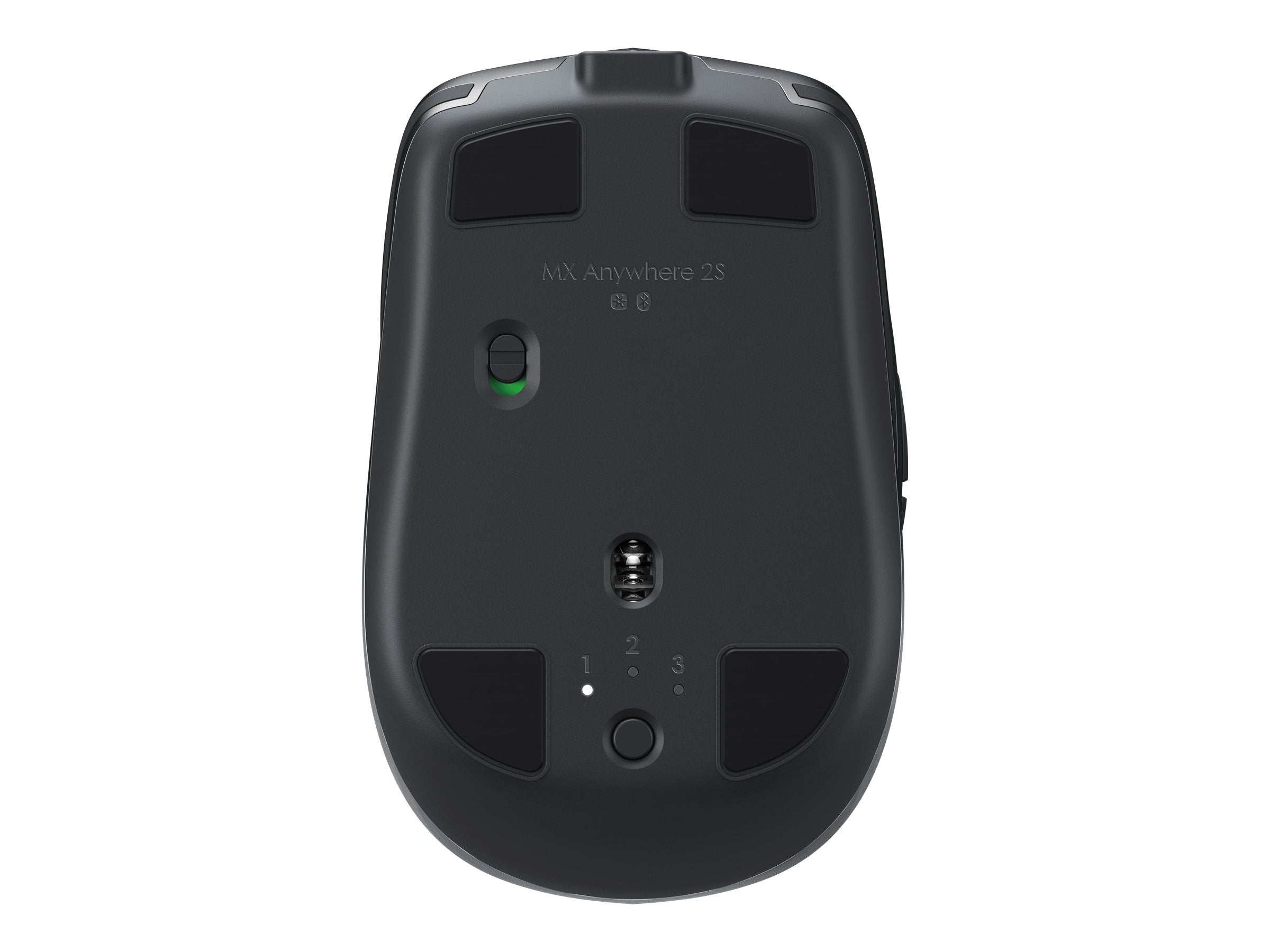 Logitech MX Anywhere 2S Wireless Mobile Mouse, RF Wireless + Bluetooth, Lithium Polymer (LiPo), Graphite