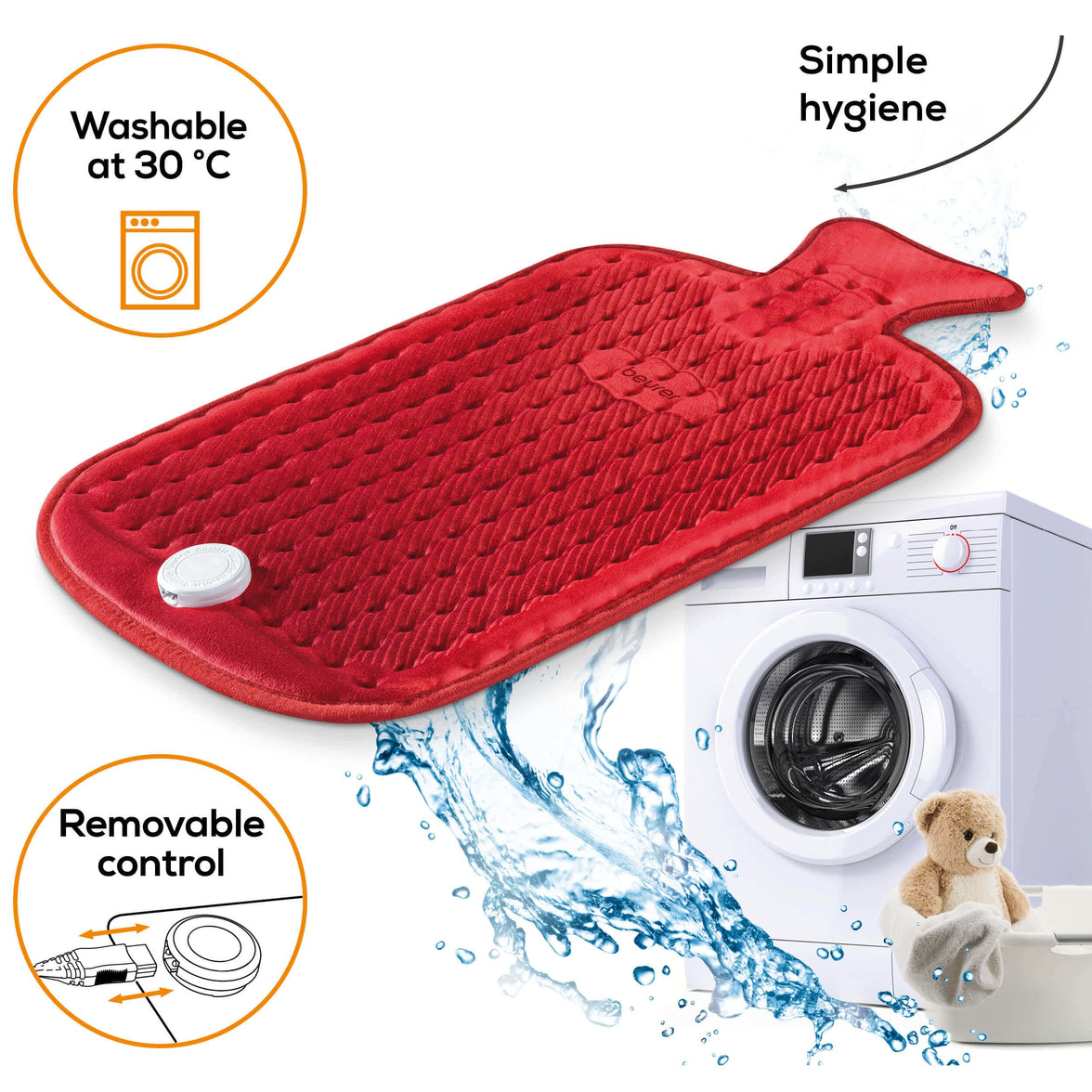 BEURER HK44 HEAT PAD (HOT WATER BOTTLE SHAPE)