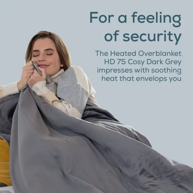 BEURER COSY HEATED SNUGGIE THROW GREY