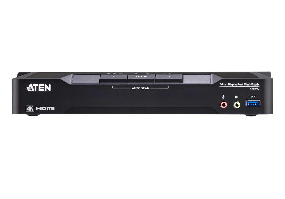 ATEN 2P 4K DP Dual Display Mini-Matrix