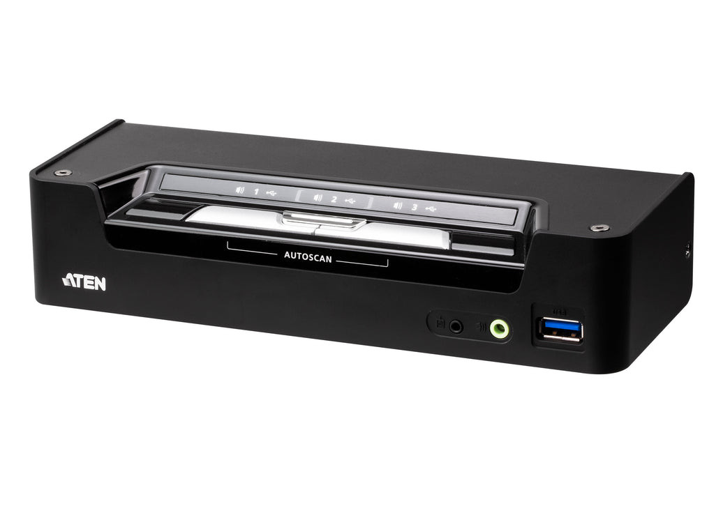 ATEN 3-Port USB-C DP Hybrid KVMP with UK