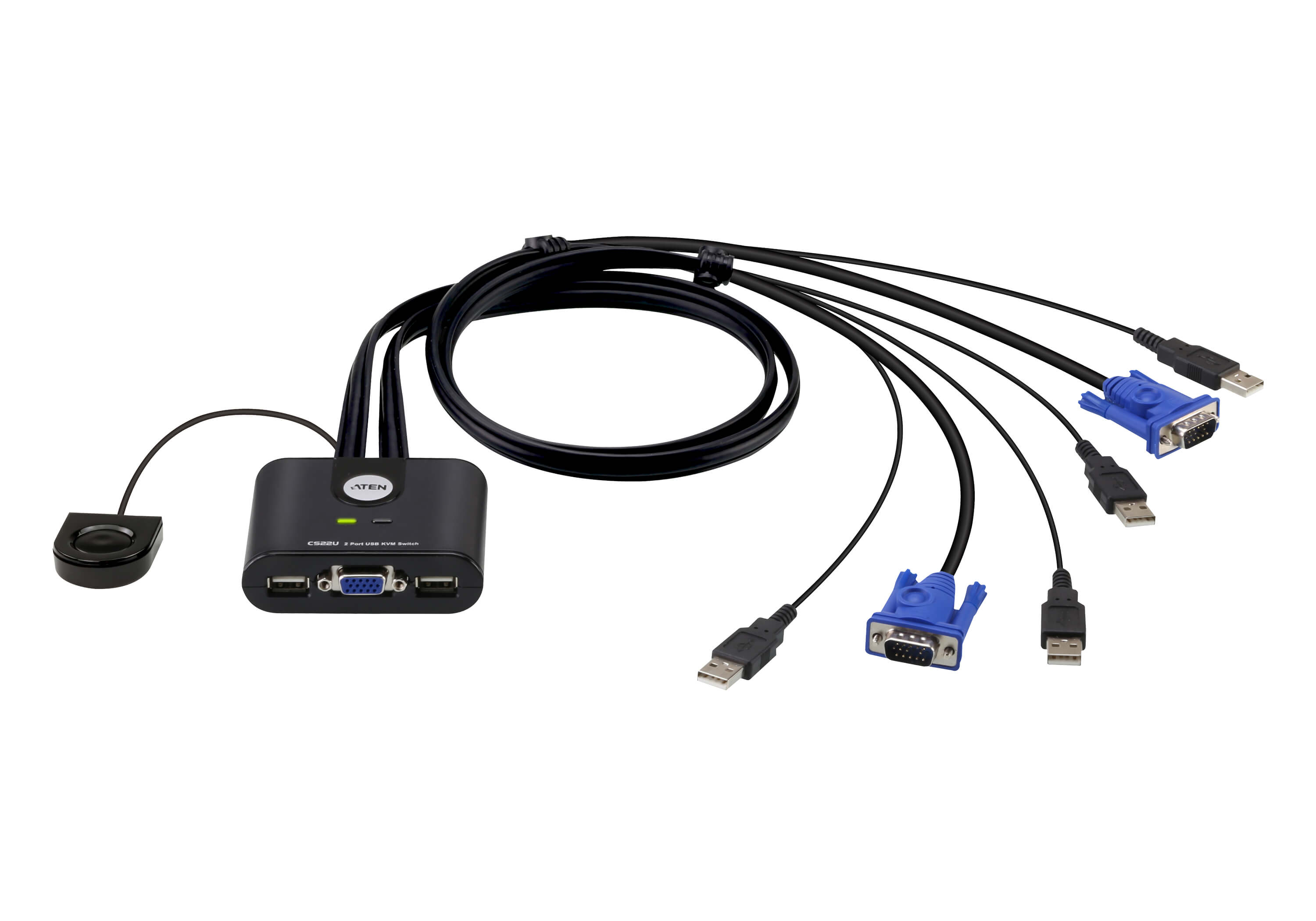 Aten 2-Port USB VGA Cable KVM Switch