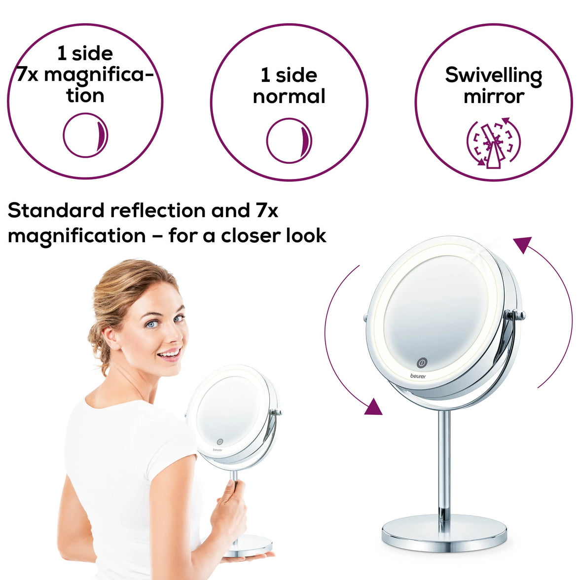 BEURER BS55 ILLUMINATED COSMETIC MIRROR