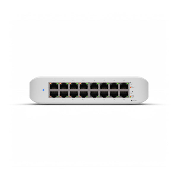 Ubiquiti UniFi Switch Lite USW-Lite-16-POE - Switch - Managed - 16 x 10 100 1000 (8 PoE ) - desktop wall-mountable - PoE (45 W)