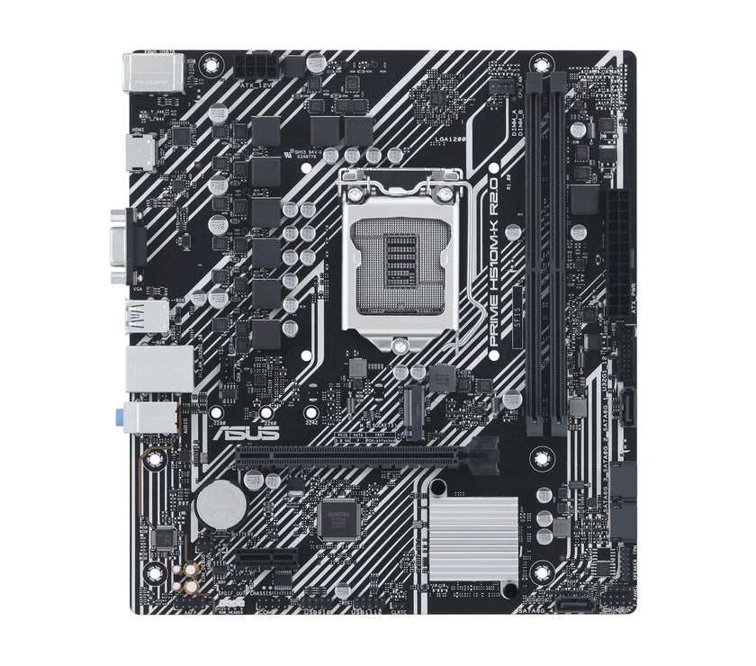 Intel H470 (LGA 1200) Micro ATX Motherboard With PCIe 4.0 32Gbps M.2 Slot HDMI VGA USB 3.2 Gen 1 Type-A SATA 6 Gbps Intel Optane Mem