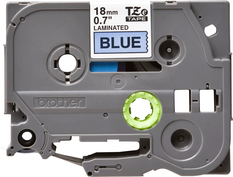 TZE541 18mm Black On Blue Label Tape