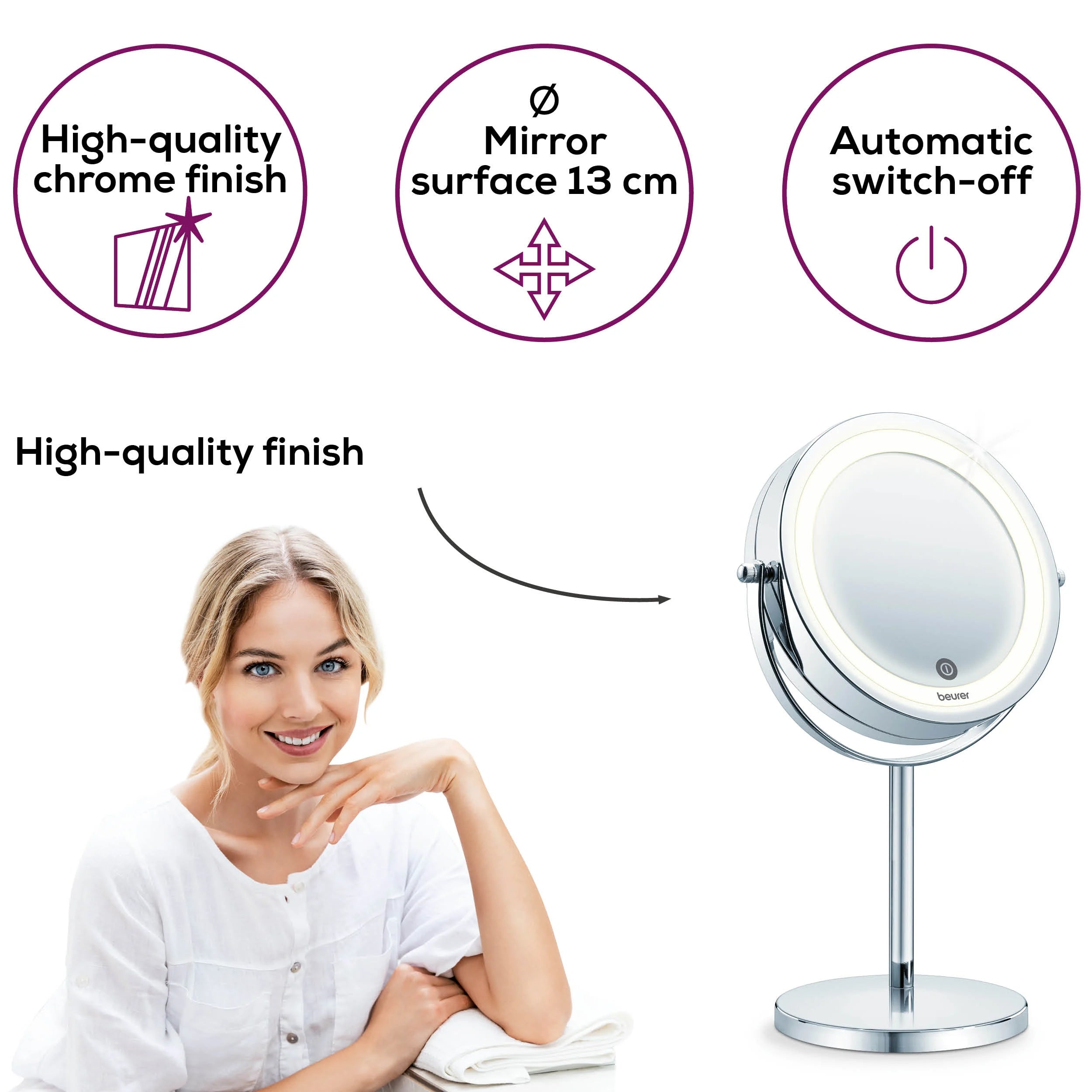 BEURER BS55 ILLUMINATED COSMETIC MIRROR