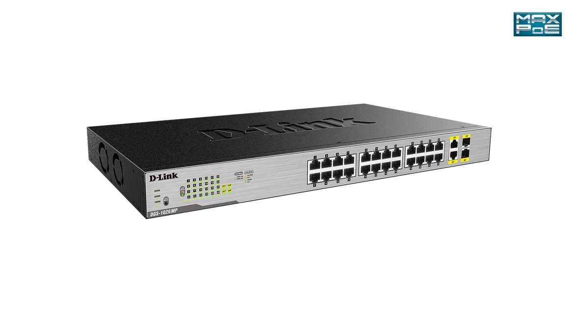 D-Link 24-Port Desktop Gigabit PoE + 2GE Combo Switch