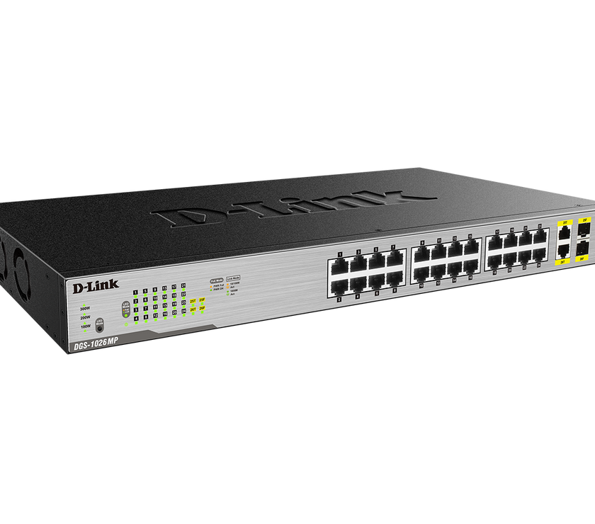 D-Link 24-Port Desktop Gigabit PoE + 2GE Combo Switch