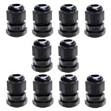 16MM GLANDS & LOCKNUTS (PK10) BLACK
