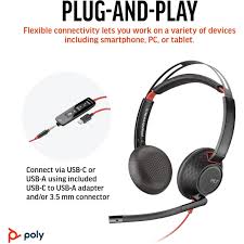 Poly Stereo, USB Type-C, 3.5 mm, DSP, 20 Hz–20 kHz