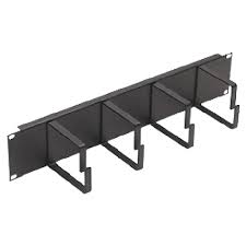 CNL 2u 4 Ring Cable Tidy 65mm Bk