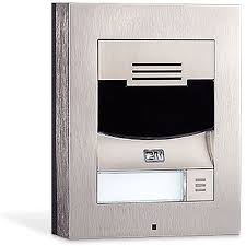 2N IP Solo With Camera – Flush Mount Brushed Nickel