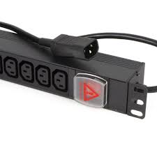 8 WAY HORIZONTAL IEC C13 PDU-C20 PLUG