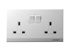 TITAN TWIN SWITCHED SOCKET OUTLET PLATE