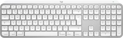 Logitech MX Keys S for Mac keyboard Office RF Wireless + Bluetooth QWERTY UK English Aluminium, White