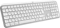 Logitech MX Keys S for Mac keyboard Office RF Wireless + Bluetooth QWERTY UK English Aluminium, White