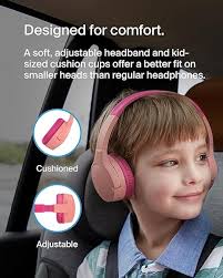 Belkin Wireless On-Ear Headphones for Kids Pink