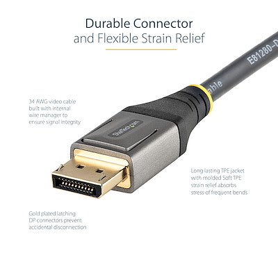 1ft DisplayPort 1.4 Cable 8K