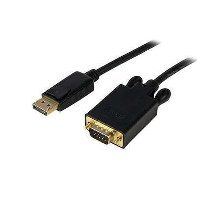 6 ft DisplayPort to VGA Adapter Converter Cable - DP to VGA 1920x1200 - Black