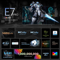 Hisense 65E77NQTUK PRO, 165.1 cm (65"), 3840 x 2160 pixels, QLED, Smart TV, Wi-Fi, Grey