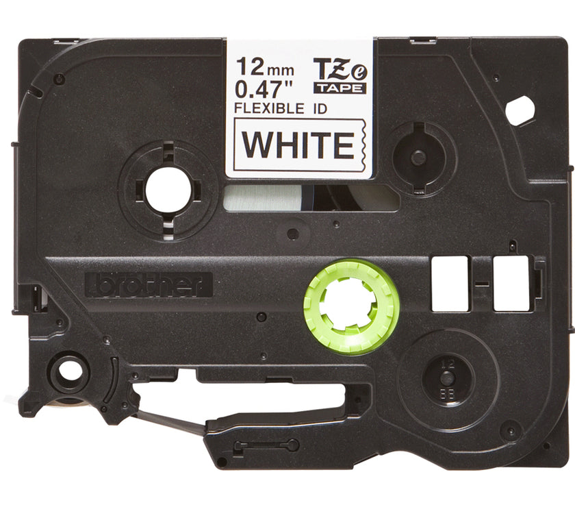 TZEFX231 Black On White Flexi Label Tape