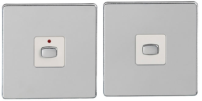 MiHome Smart Polished Chrome 1 Gang Light Switch (Two-way)