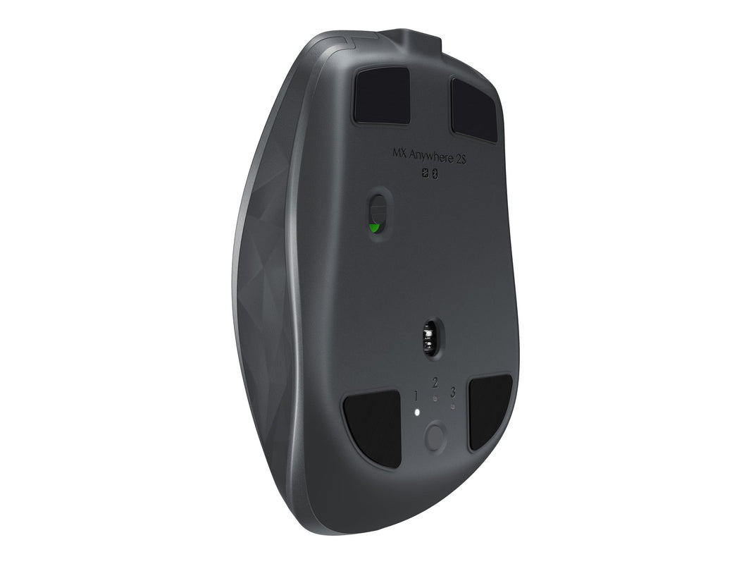 Logitech MX Anywhere 2S Wireless Mobile Mouse, RF Wireless + Bluetooth, Lithium Polymer (LiPo), Graphite