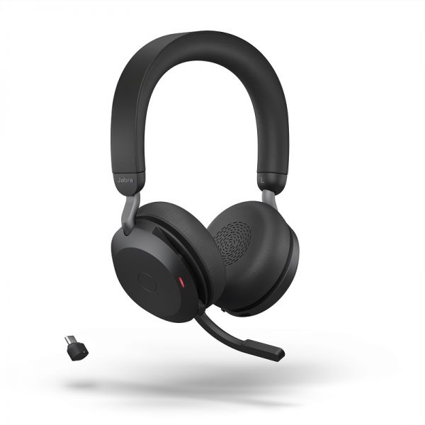Jabra Evolve2 75 Link380a MS Stereo Stand Black