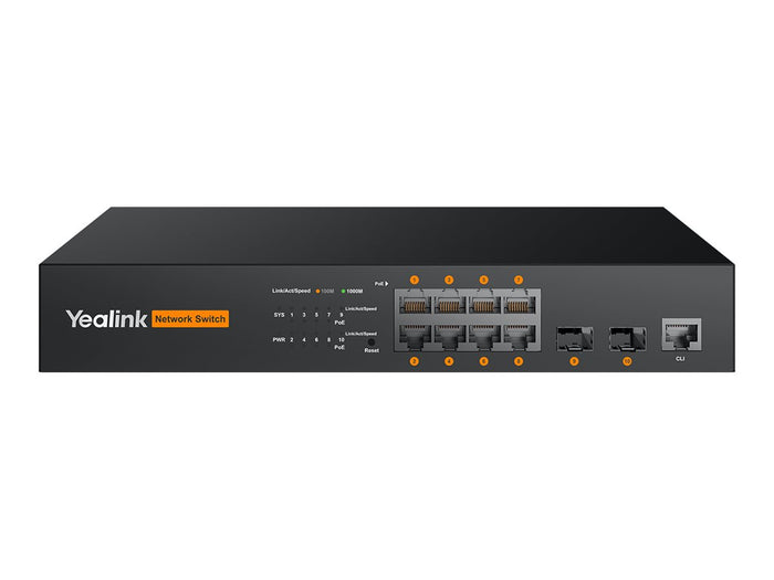 YEALINK RCH80 8 PORT L2+ POE SWITCH